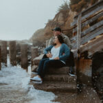 Moody Cambria Cliffs Engagement Photos